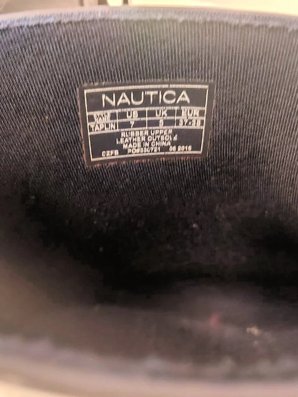 Nautica Navy Lace-Up Rain Boots Women's Size 7 Waterproof